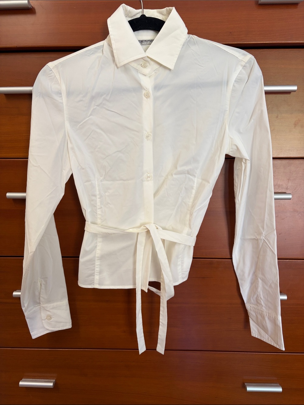 Emporio Armani White Wrap Shirt